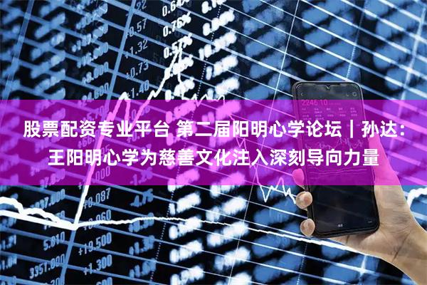 股票配资专业平台 第二届阳明心学论坛｜孙达：王阳明心学为慈善文化注入深刻导向力量